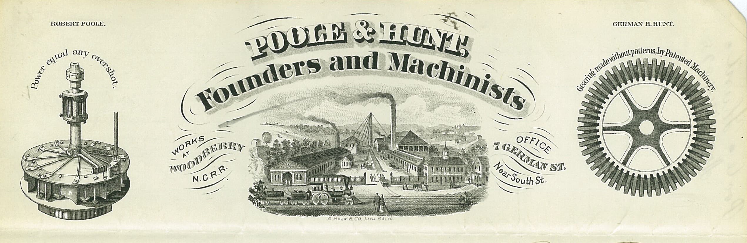 Poole & Hunt Letterhead 1875