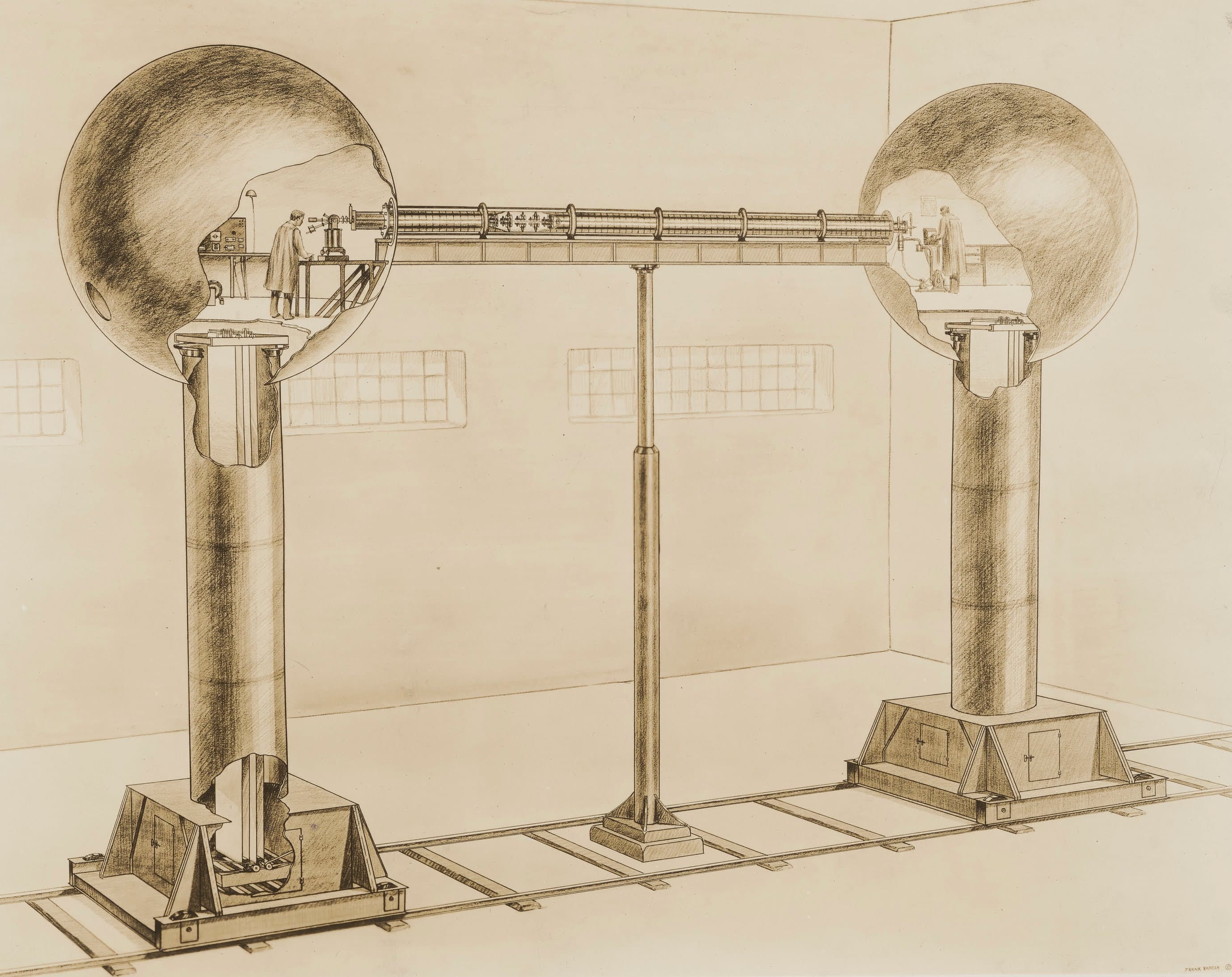 Round Hill generator cutaway diagram c1931
