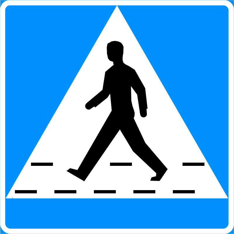 Old Finnish pedestrian crossing sign