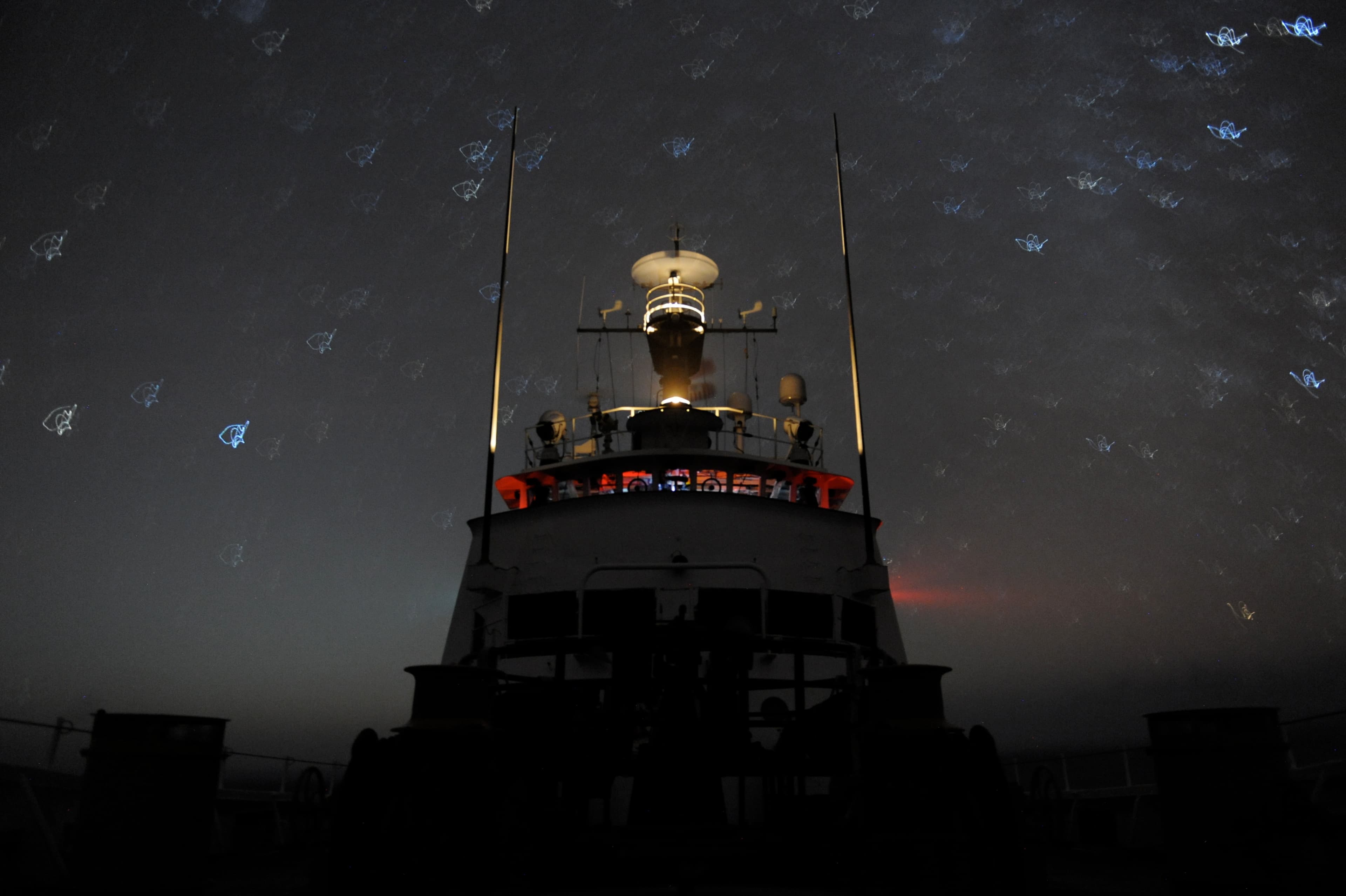 Coast Guard Cutter Dauntless with Stars