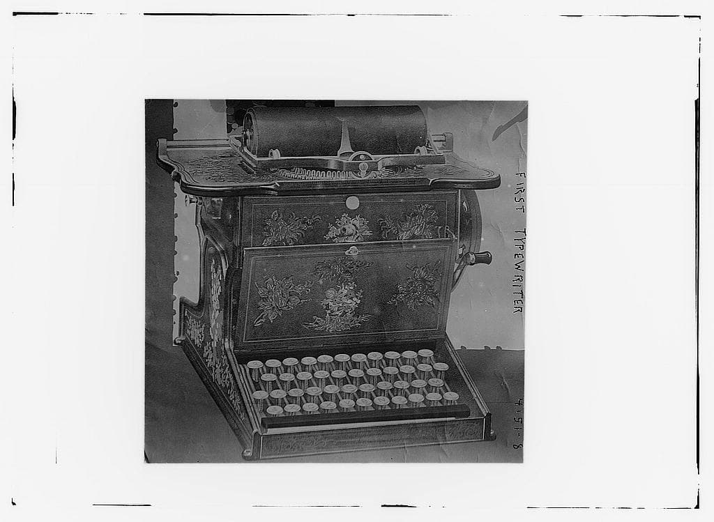 First typewriter LOC 16528997207