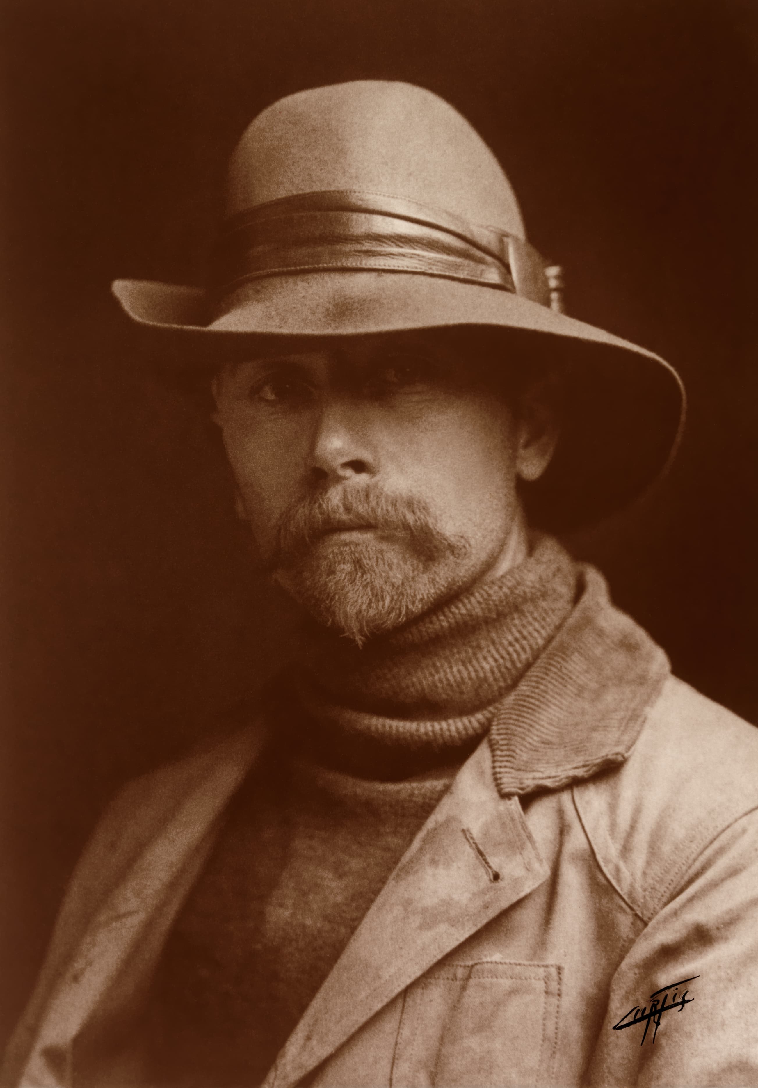 Self portrait of Edward Sheriff Curtis