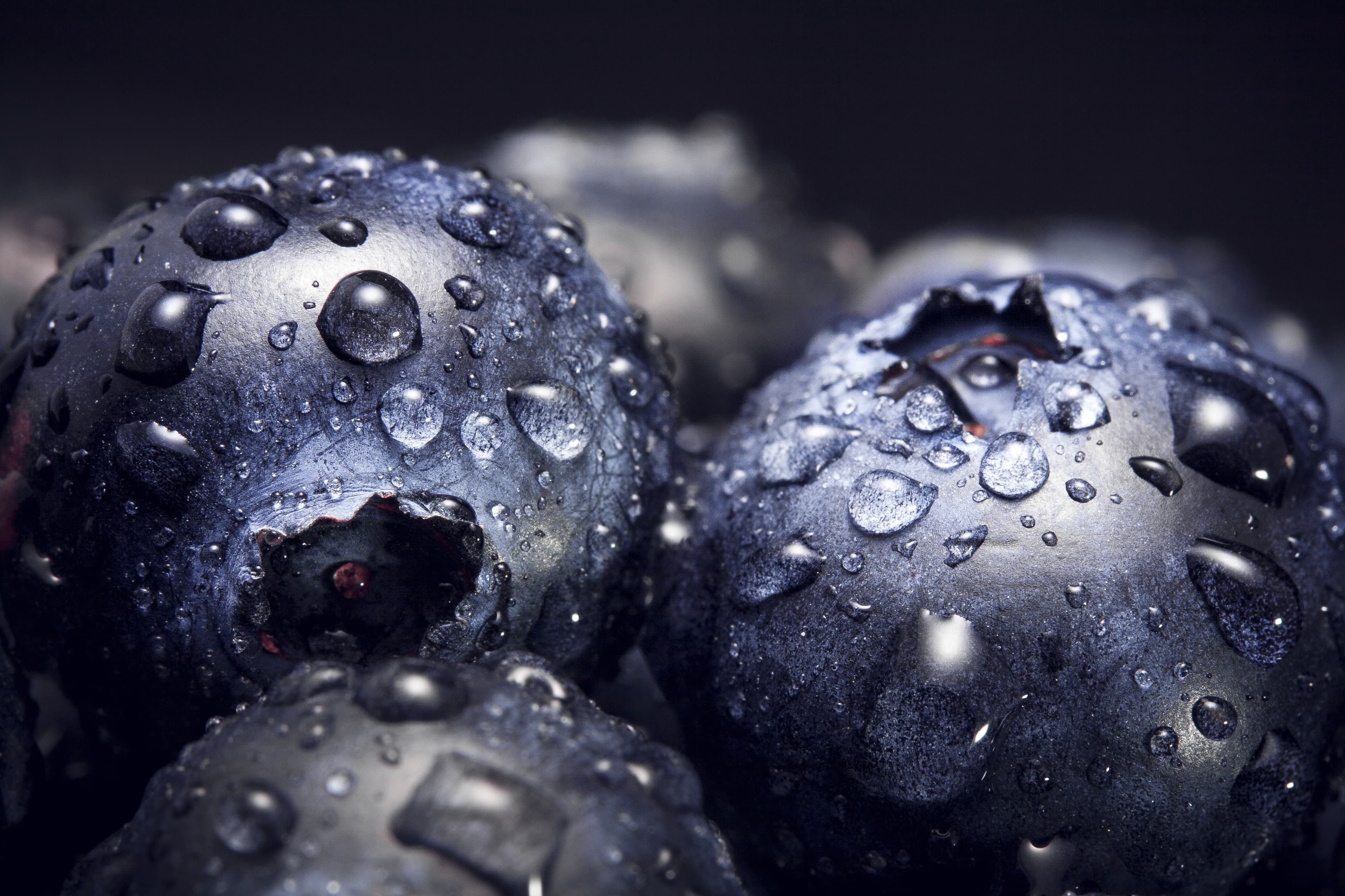 Water on blueberries (Unsplash)