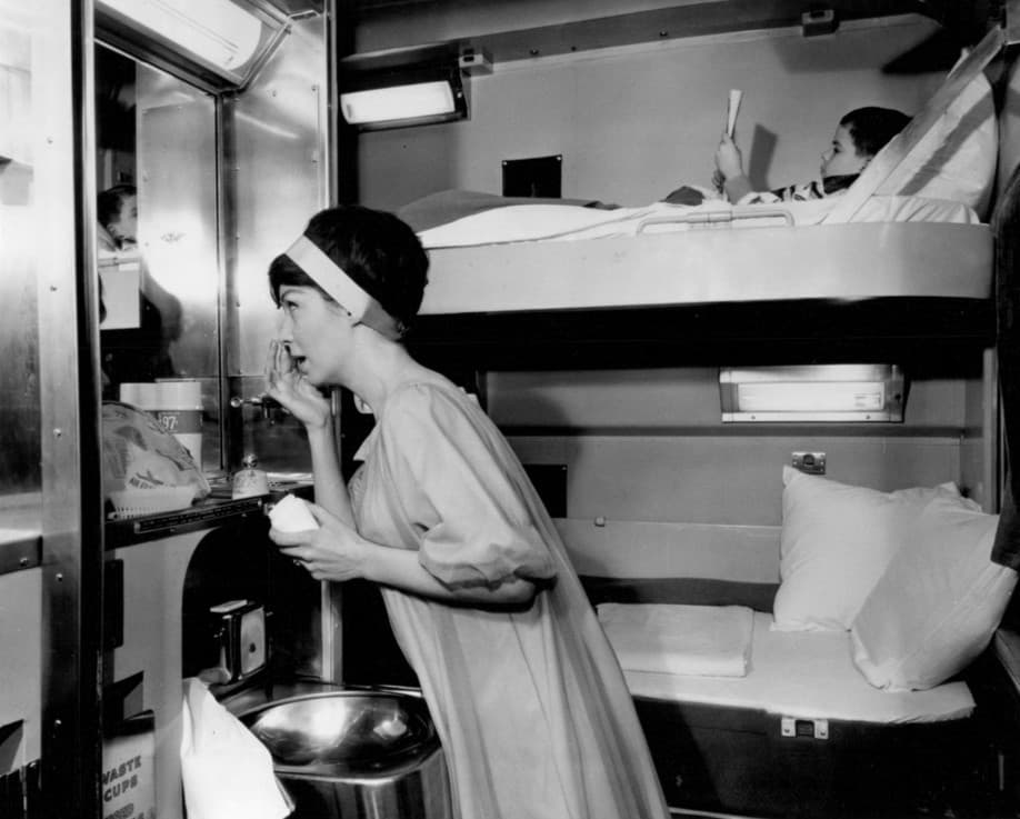 Santa Fe bedroom compartment 1965