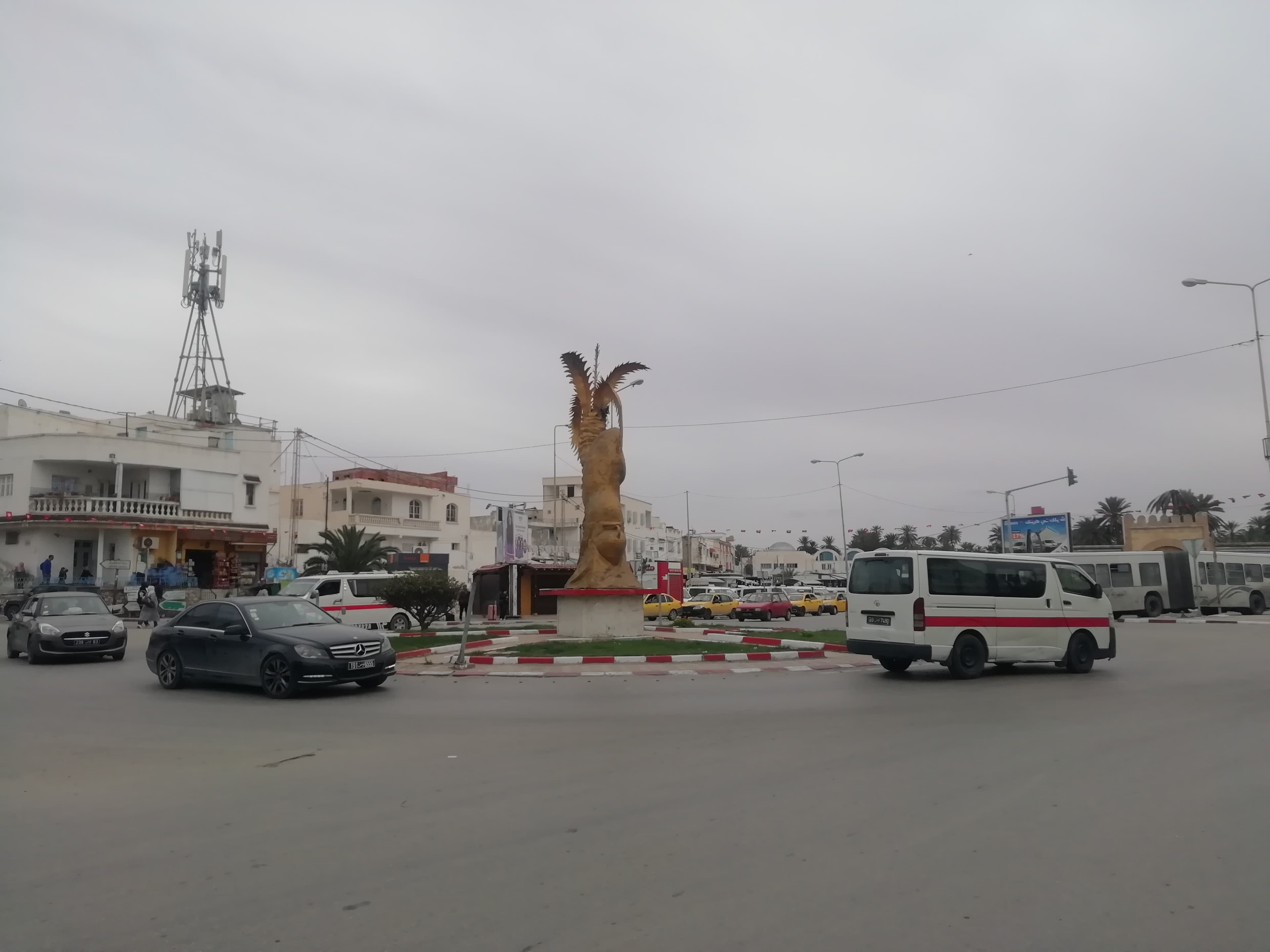 Roundabout Palm Tree Gabés 03