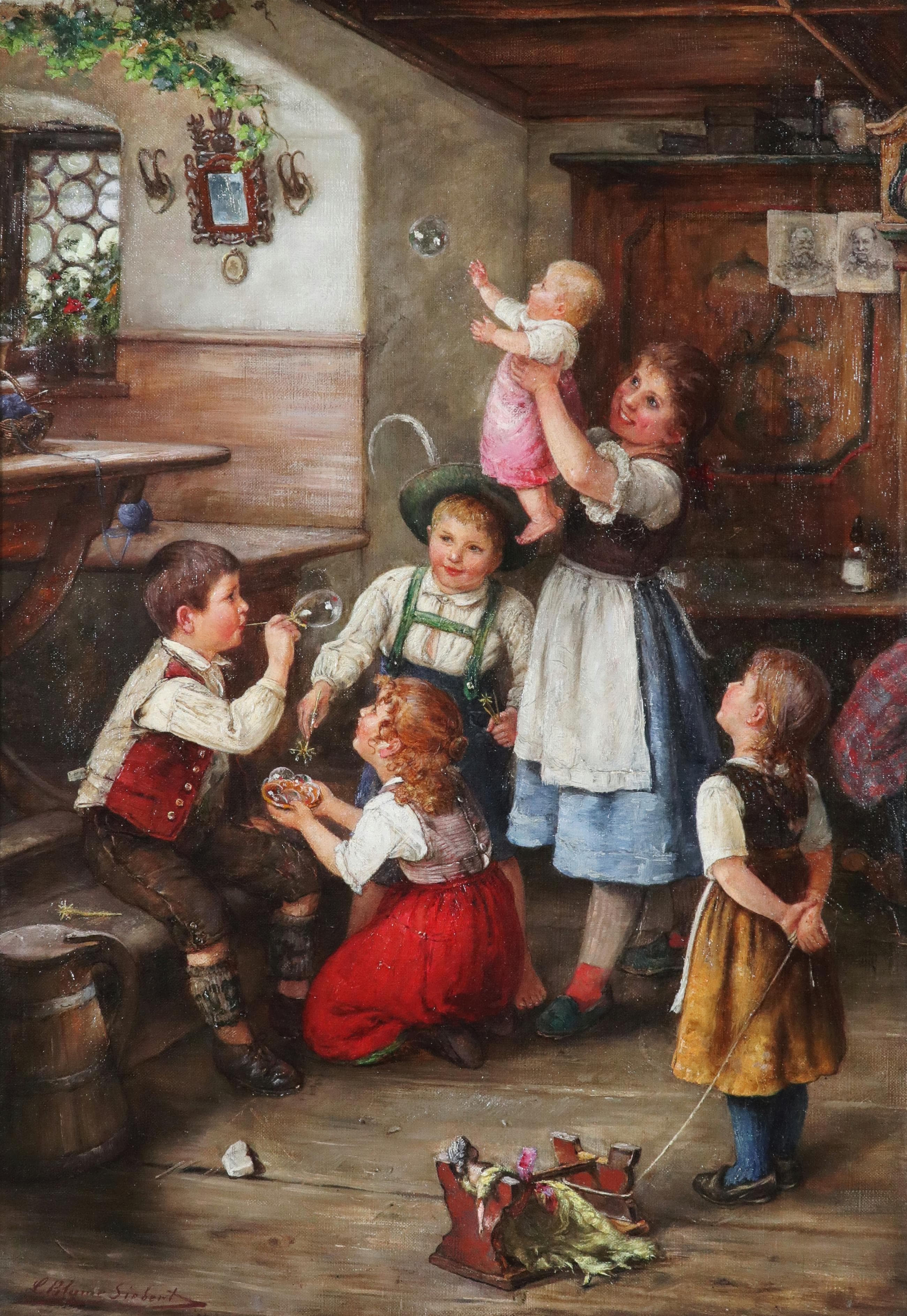 Ludwig Blume-Siebert Kinder mit Seifenblasen