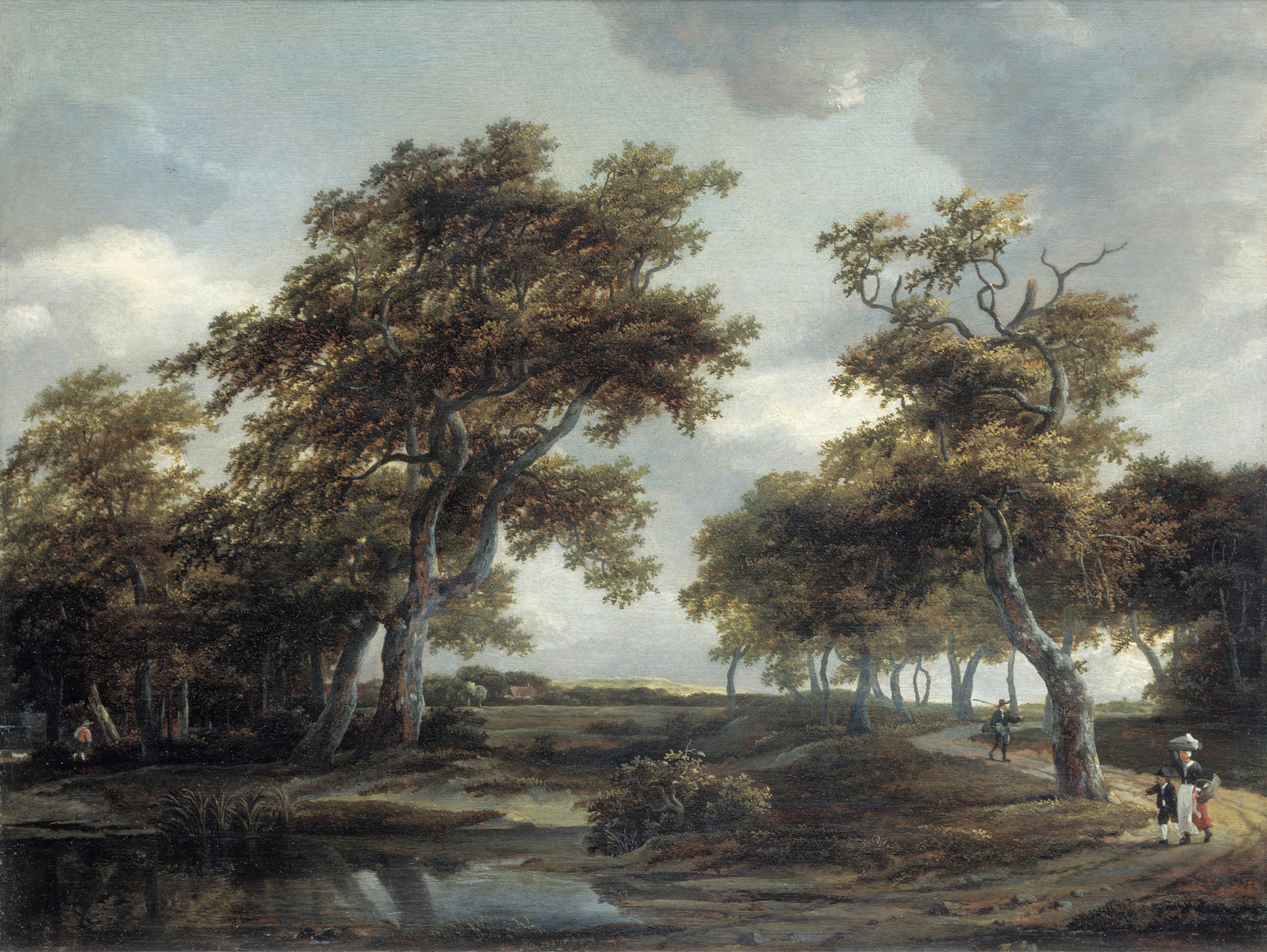 Mountain Landscape with Travellers and a Pond