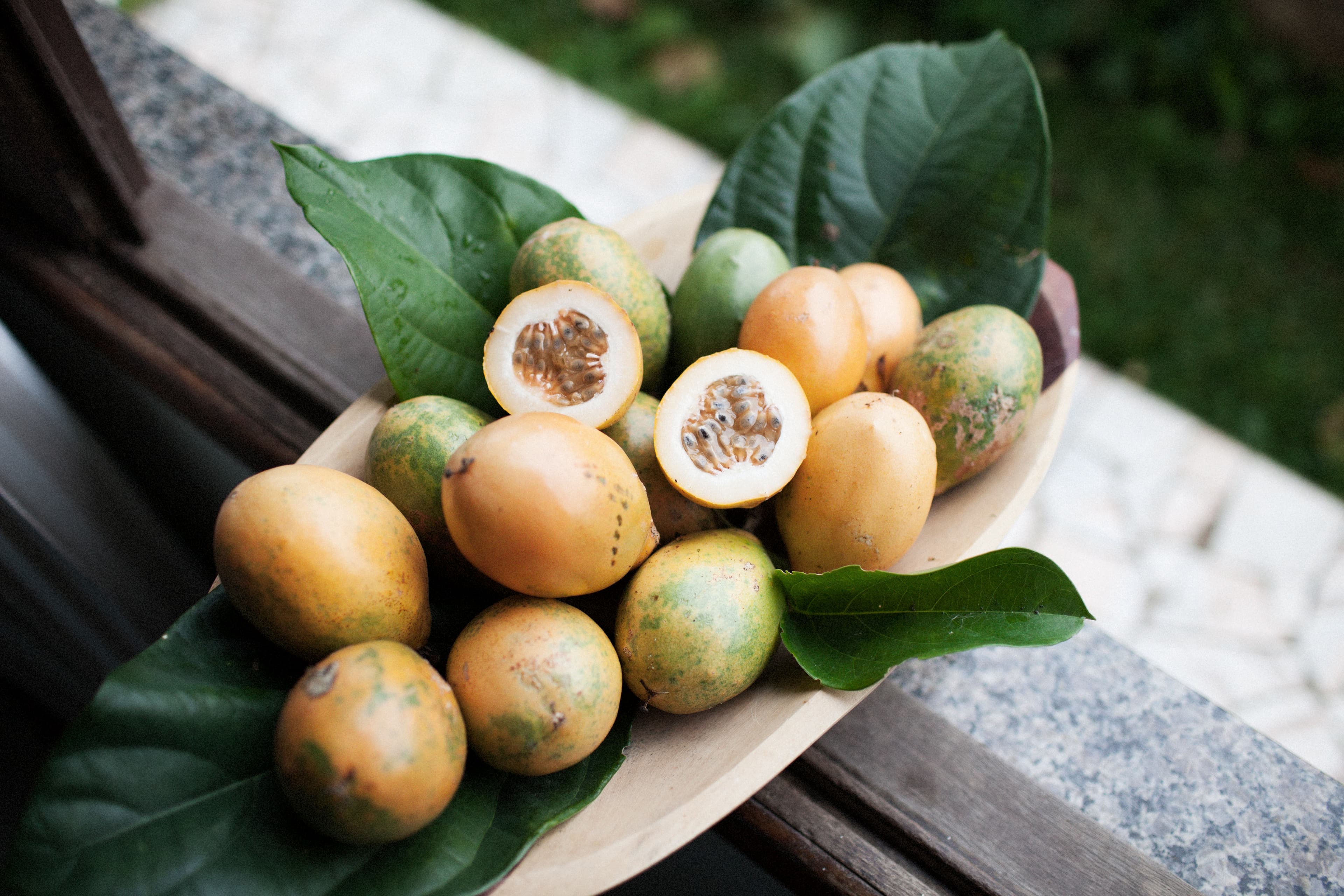 Tropical fruit bowl window (Unsplash)
