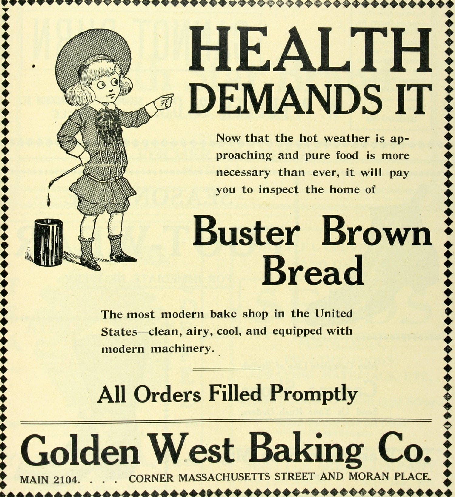 Buster Brown Bread (1907) (ADVERT 448)