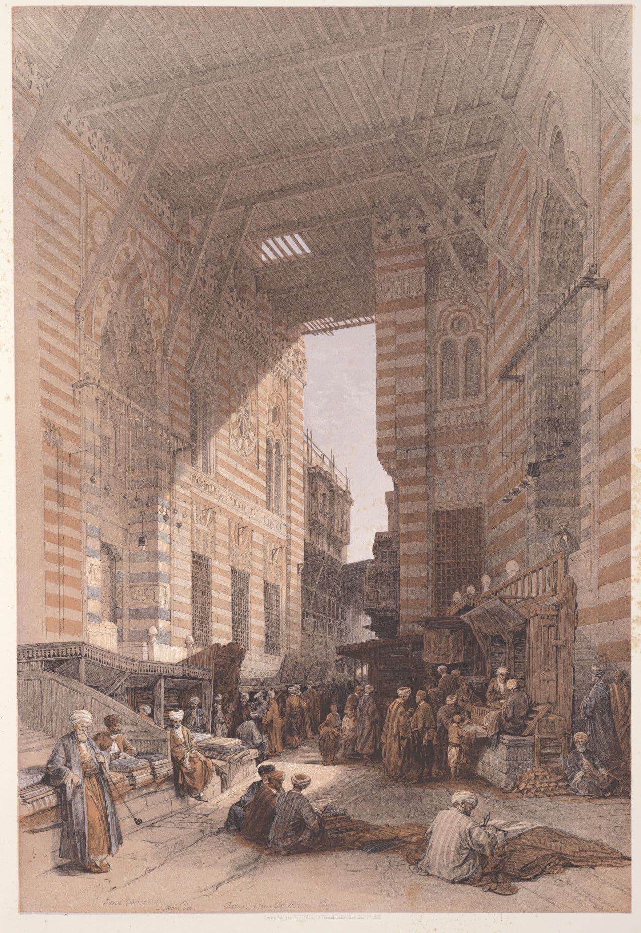 Silk mercers bazaar in Cairo