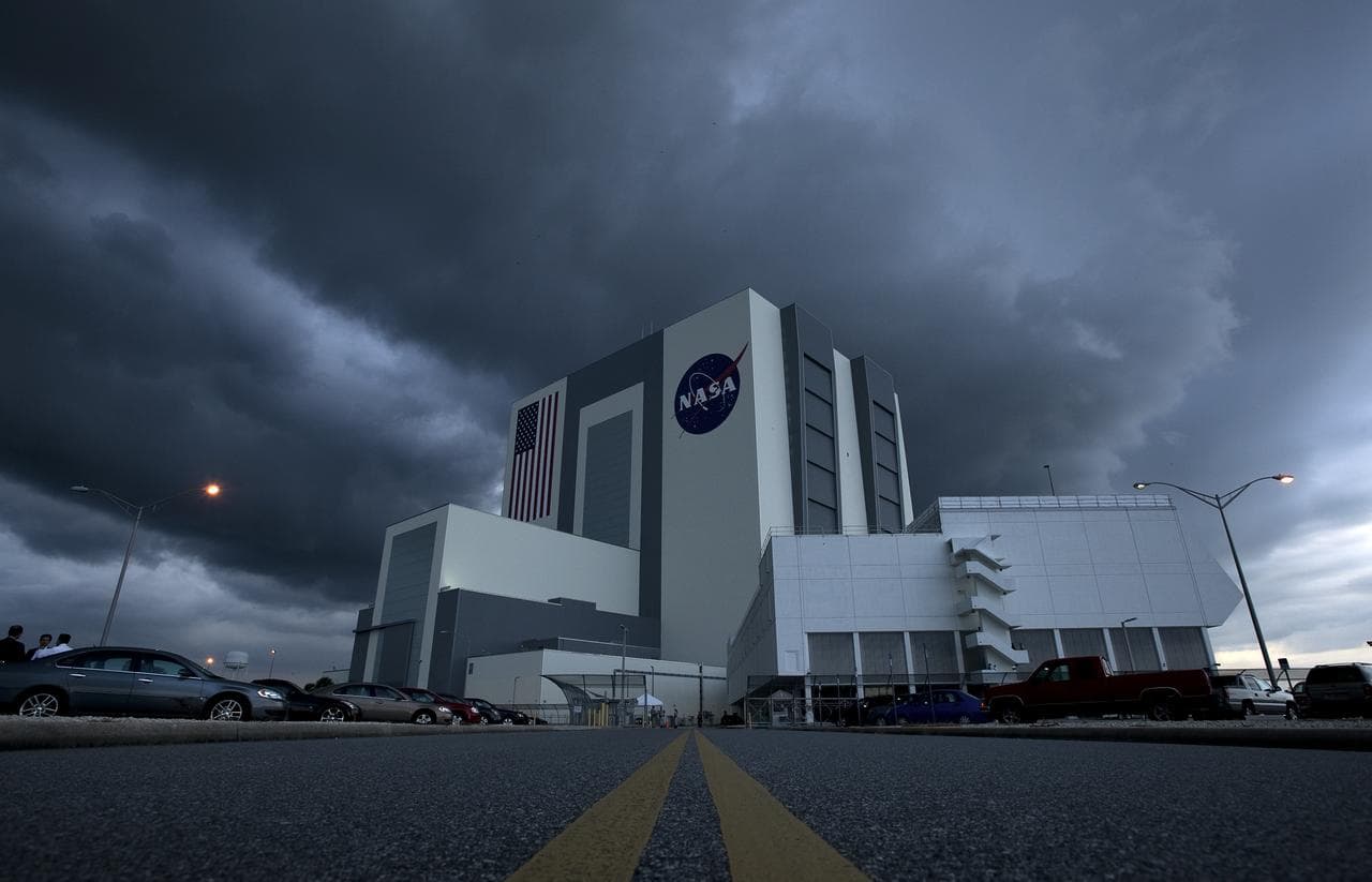Storm Clouds Roll In Over The Vehicle Assembly Building