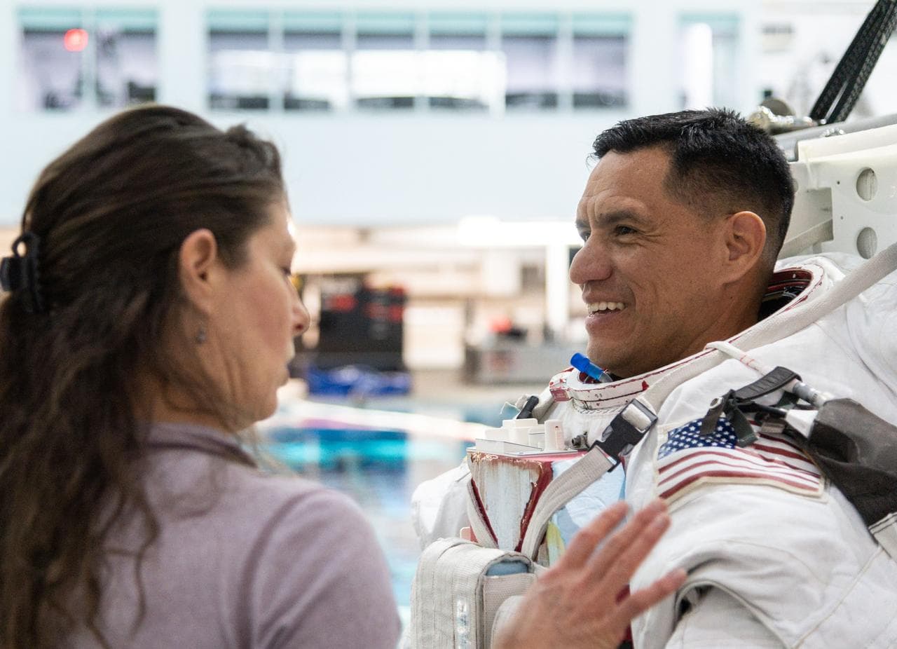 Frank Rubio in spacesuit