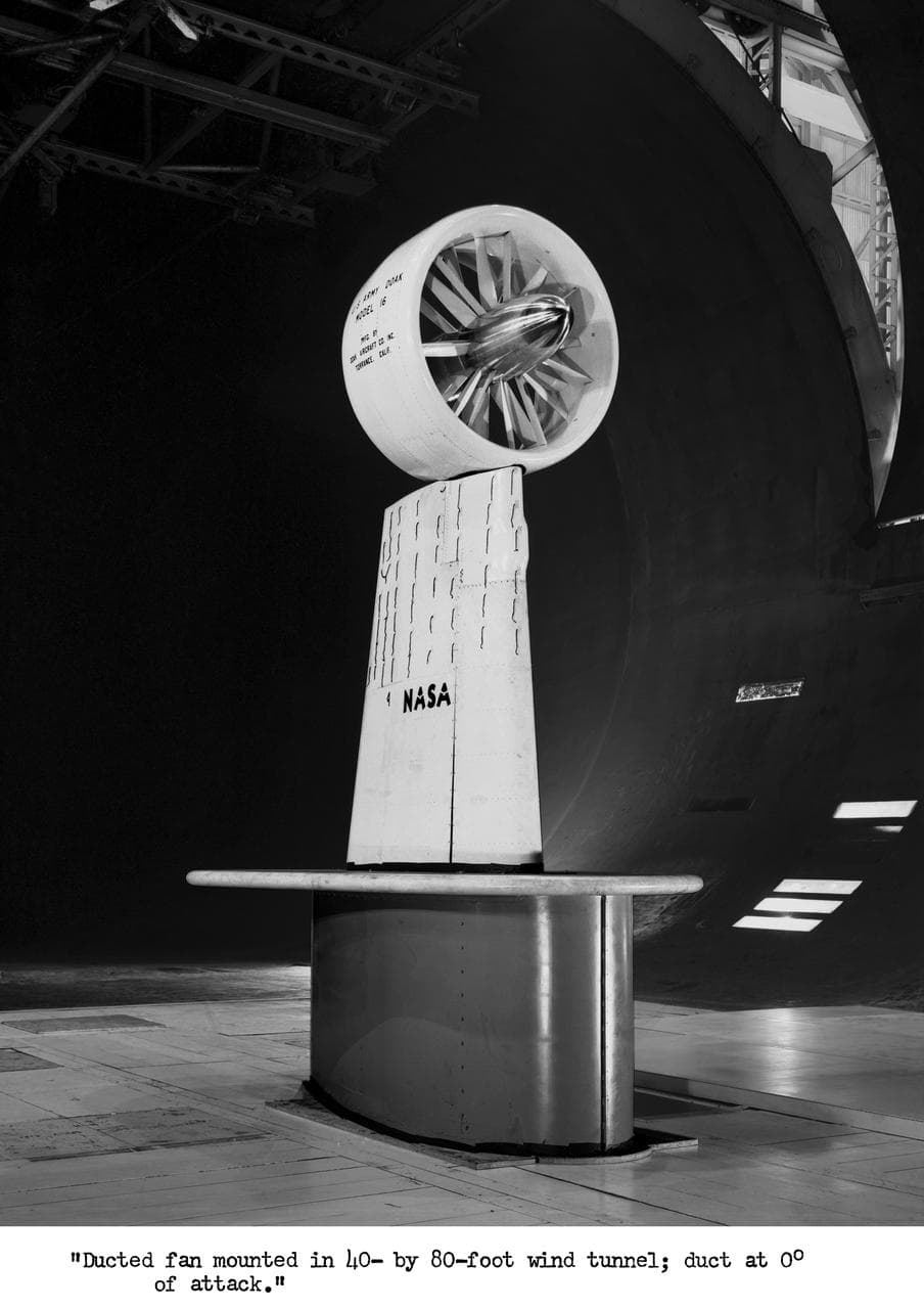 Investigation of Ducted Fan in Ames 40x80 Foot Wind Tunnel.