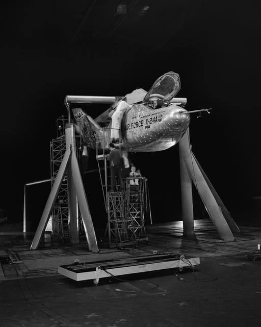 X-24 (SV-5) Lifting Body In 40x80 foot Wind Tunnel.
