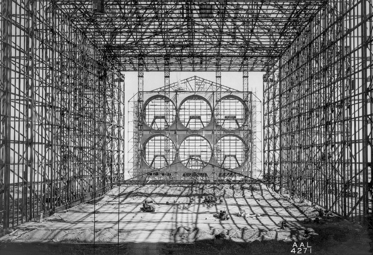 Construction of the 40x80 Foot Wind Tunnel at Ames.