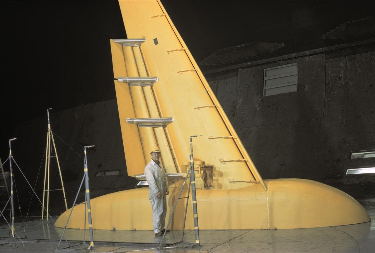 Semispan Airframe noise test in the 40x80 foot wind tunnel.