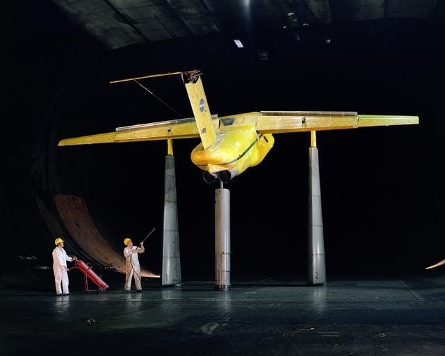 DeHavilland Augmentor Wing 40x80 Foot Wind Tunnel Test 460
