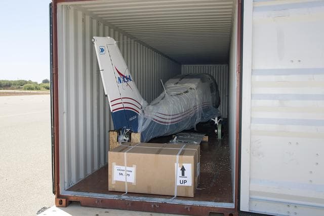 X-57 Aircraft Fuselage Arrives in California