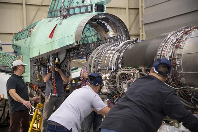 Engine Installed on NASA’s X-59 Experimental Aircraft