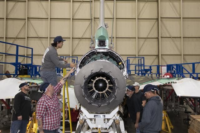 Engine Installed on NASA’s X-59 Experimental Aircraft