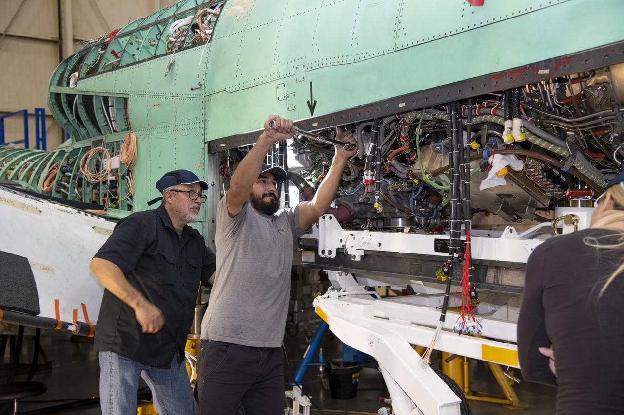 Engine Installed on NASA’s X-59 Experimental Aircraft