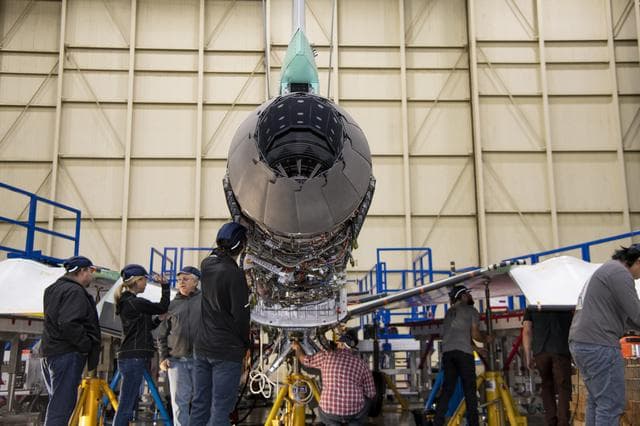 Engine Installed on NASA’s X-59 Experimental Aircraft