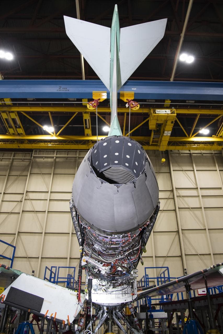 Engine Installed on NASA's X-59 Experimental Aircraft