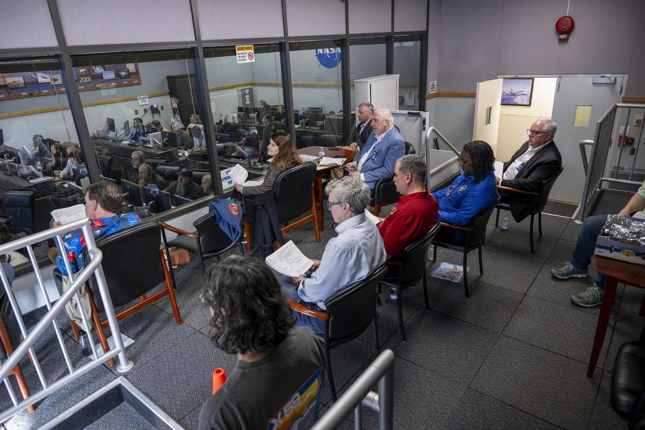 NASA Aeronautics and Center Leadership Observe X-59’s First Flight