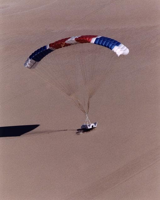 X-38 vehicle #131R during landing on first free flight