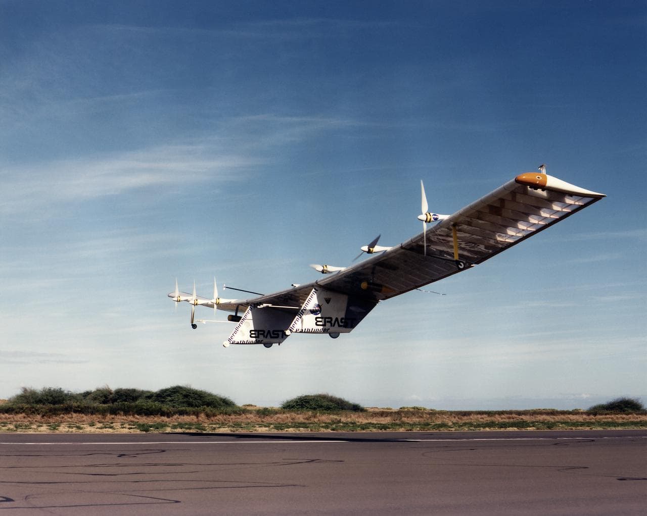 Pathfinder over runway in Hawaii