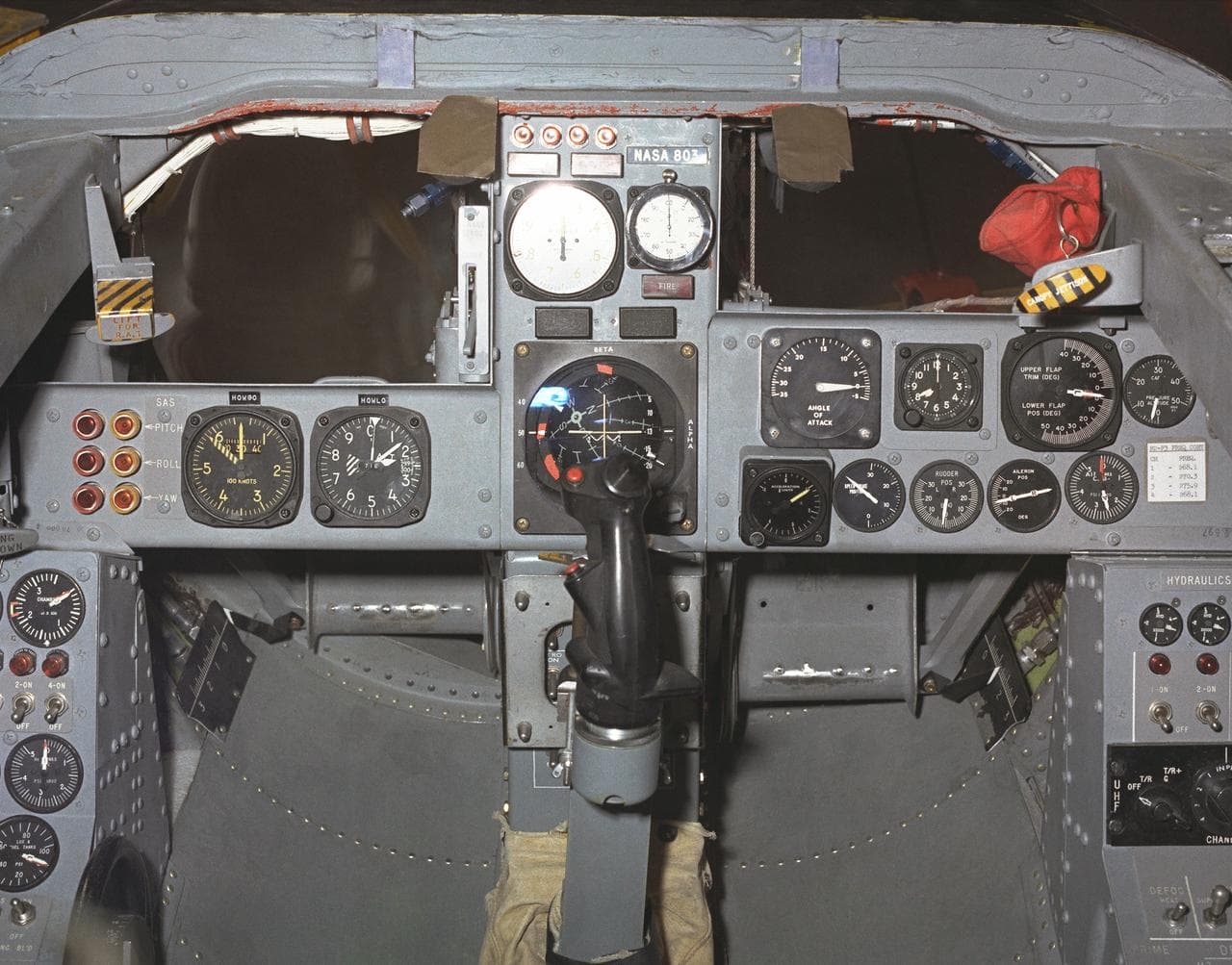 M2-F3 cockpit instrument panel