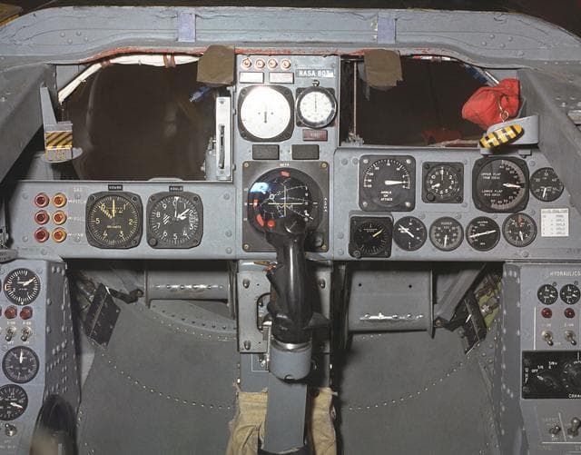 M2-F3 cockpit instrument panel