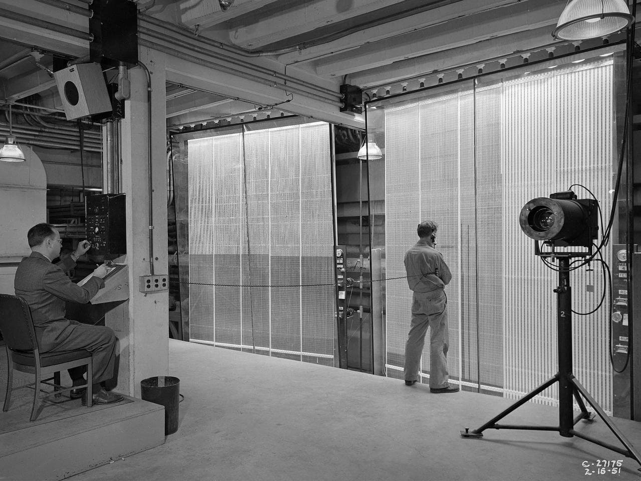 Manometer Boards below the 8- by 6-Foot Supersonic Wind Tunnel