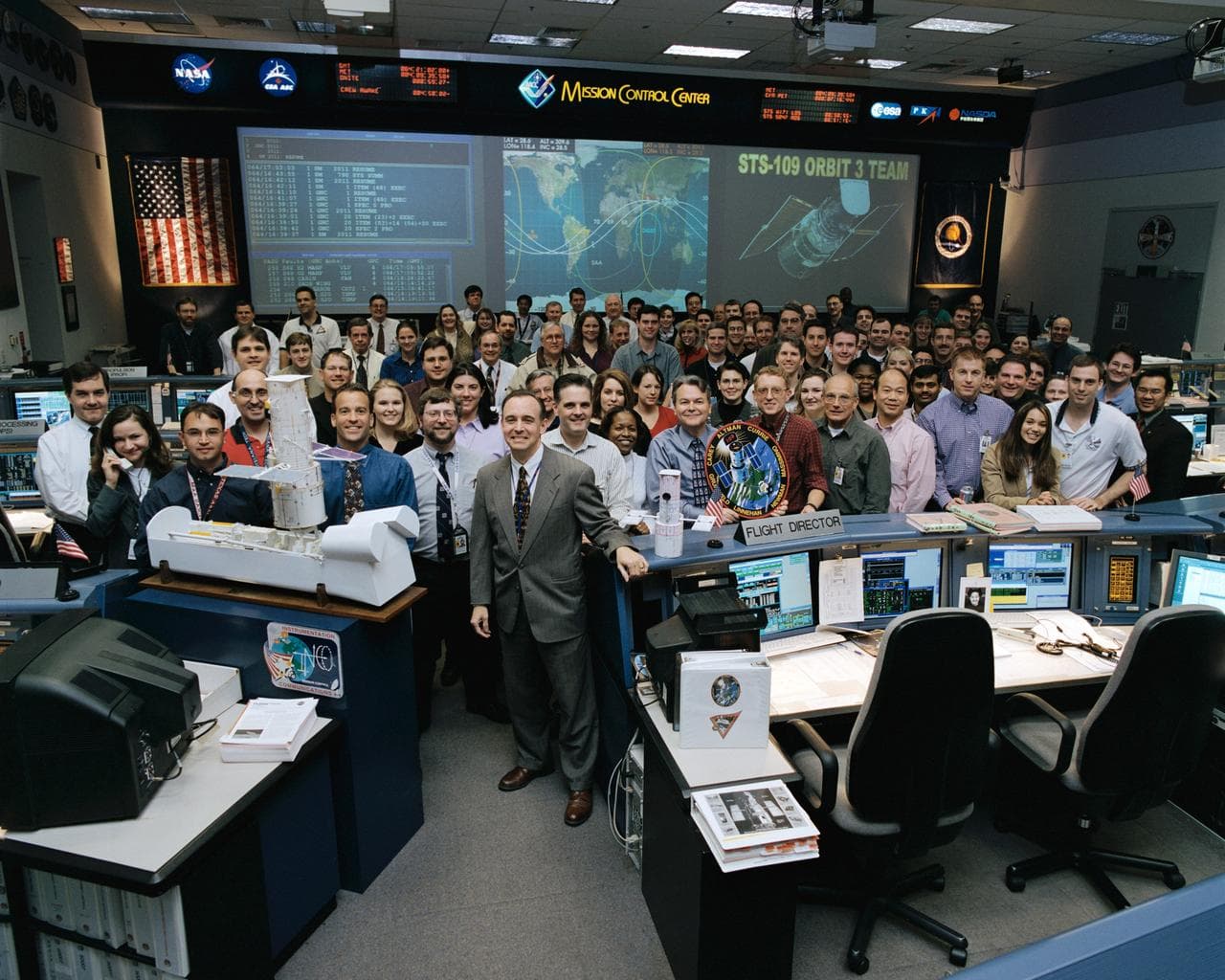 STS-109 Flight Control Room Photo