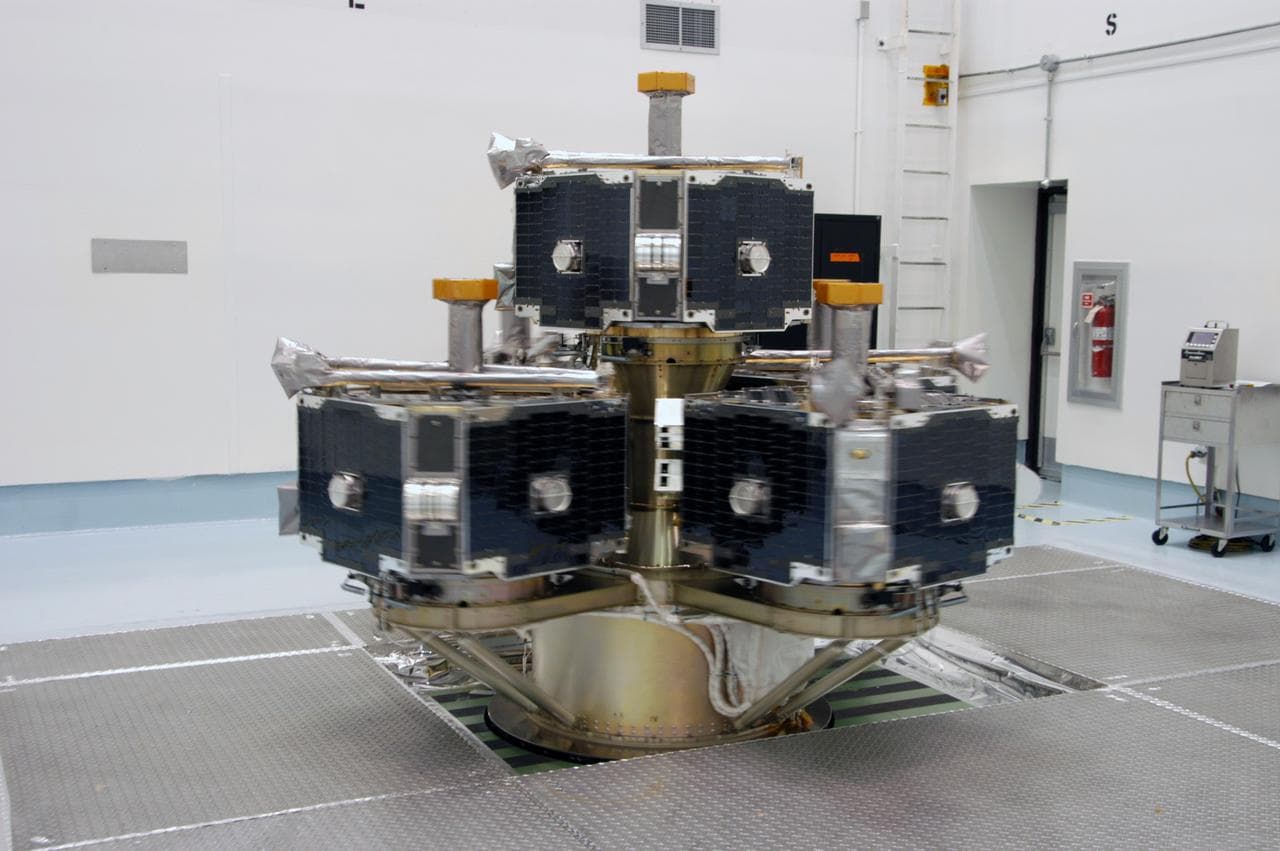 Moving THEMIS to a spin table for testing at Astrotech