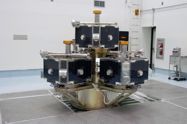 Moving THEMIS to a spin table for testing at Astrotech