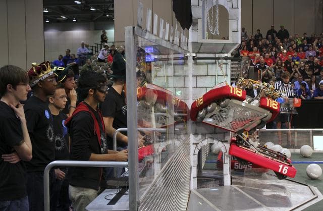 Robotics teams at the 2016 first robotics competition