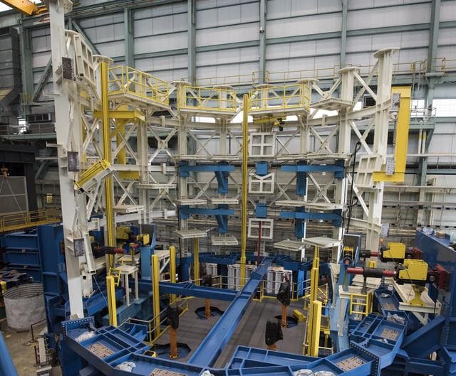 Engine section test stand in building 4619 prior to test article