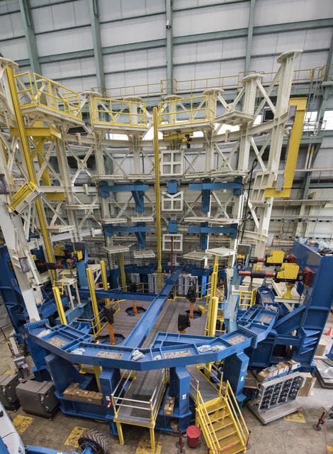 Engine section test stand in building 4619 prior to test article