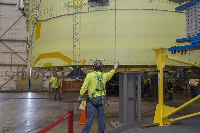 Pegasus delivers SLS engine section