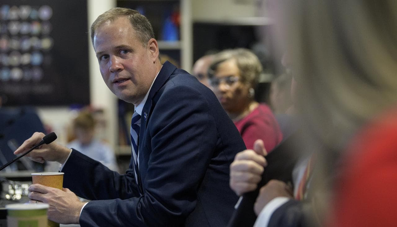 NASA Leadership and Members of Congress watch First All-Woman Sp