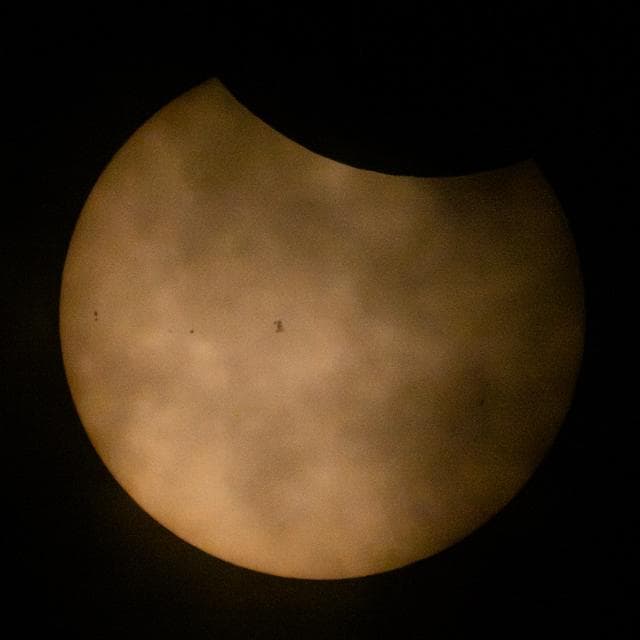 2026 Partial Solar Eclipse - ISS Transit