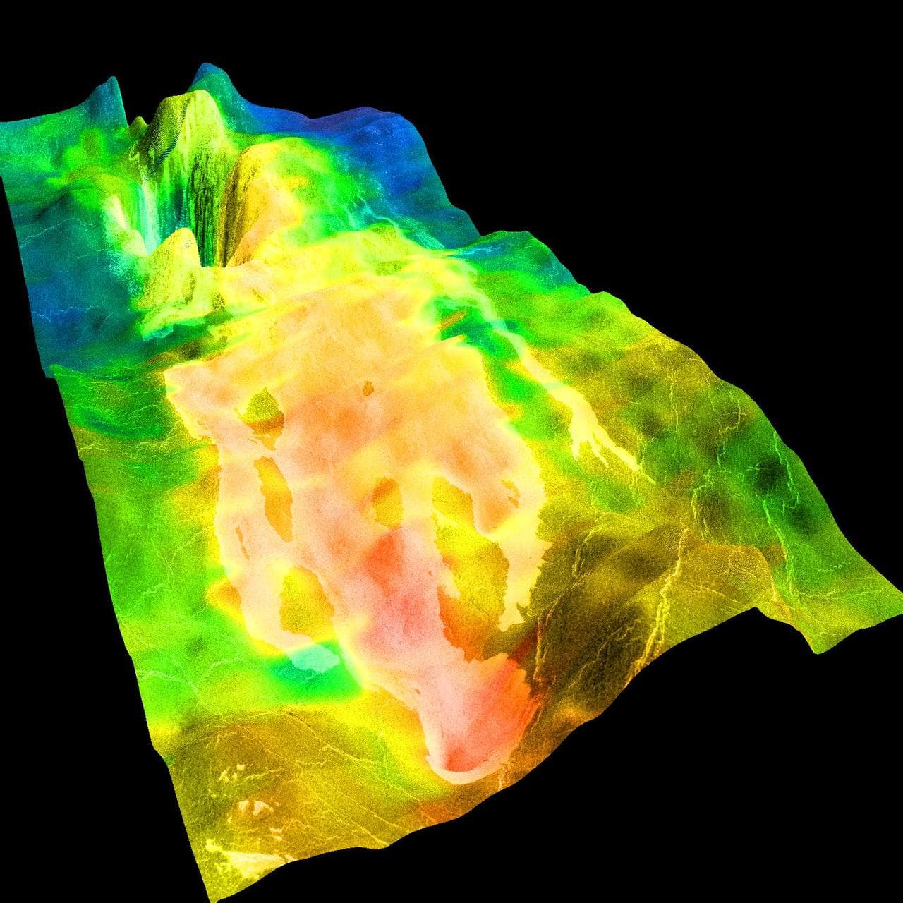 Magellan View of Crater Markham, 0° N, 163° E
