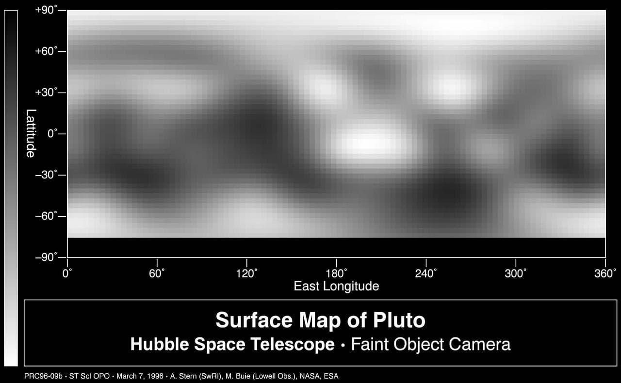 Map of Pluto Surface