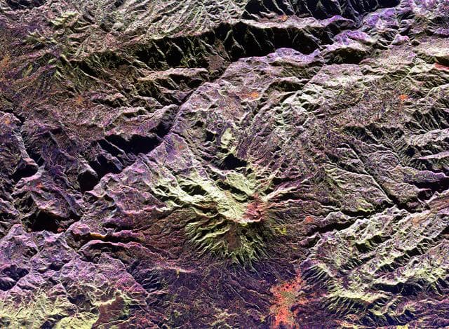 Space Radar Image of Galeras Volcano, Colombia