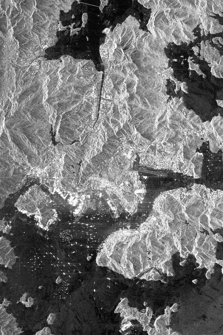 Space Radar Image of Hong Kong, China
