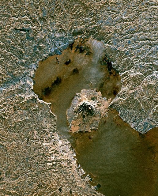 Space Radar Image of Sakura-Jima Volcano, Japan