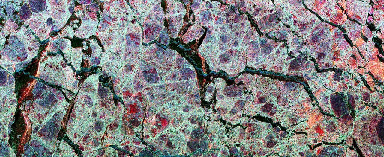 Space Radar Image of Weddell Sea Ice