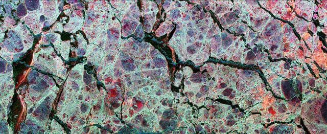 Space Radar Image of Weddell Sea Ice