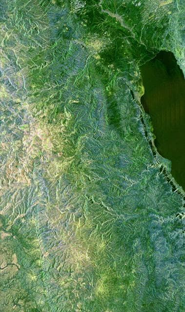 Space Radar Image of Jerusalem and the Dead Sea